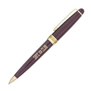 Expedition Plastic Twist-Action Promotional Pen - Maroon With Gold