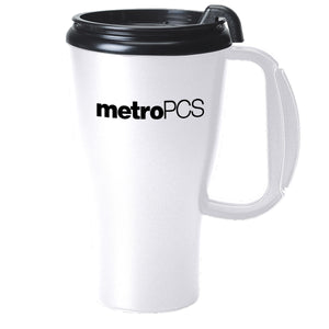 16 oz Omega Mug with Slider Lid - White