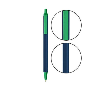 Metallic Dark Blue BIC® Clic Stic® Pen - Metallic Dark Blue With Green