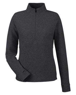 Ladies' Spirit Textured Quarter-Zip - Black Heather