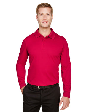 Devon & Jones CrownLux Performance® Tall Plaited Long Sleeve Polo