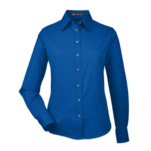 Ladies' Easy Blend™ Long-Sleeve Twill Shirt with Stain-Release - French Blue