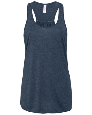 Ladies' Flowy Racerback Tank - Heather Navy