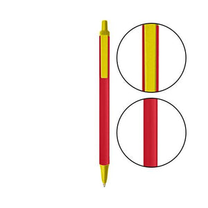 Red BIC® Clic Stic® Pen - Red With Yellow