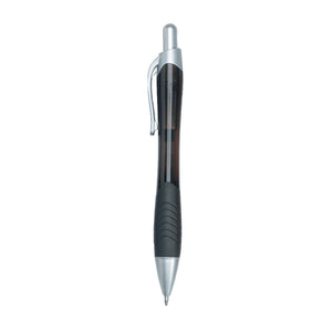 Rio Gel Pen With Contoured Rubber Grip - Translucent Black