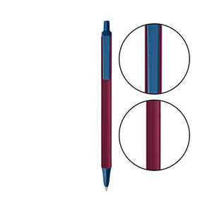 Burgundy BIC® Clic Stic® Pen - Burgundy With Cobalt