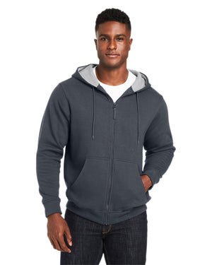 Harriton Men's ClimaBloc™ Lined Heavyweight Hooded Sweatshirt - Front