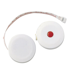 Circular Retracting Tape Measure - White