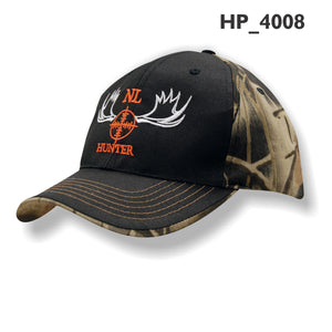 Leaf Print with Plain Front Camouflage Cap