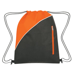 Non-Woven Drawstring Pack With Front Zipper