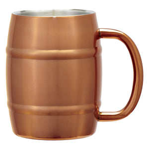 14 Oz. Moscow Mule Barrel Mug - Copper