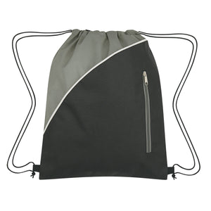 Non-Woven Drawstring Pack With Front Zipper