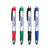 Satellite Plastic Plunger Action Pen with Soft Stylus