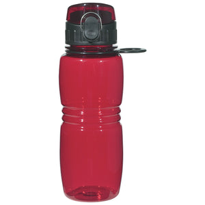 18 Oz. Bottle With Pop Up Lid - Translucent Red