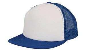 5 Panel Mesh Back Cap with Flat Peak - Custom Embroidered