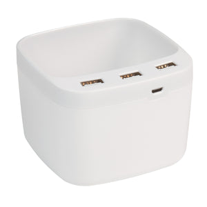 USB Desk Caddy - White With White