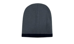 Acrylic 2 Tone Rolled Down Beanie - Custom Embroidered