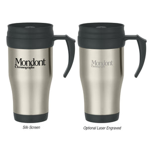 16 Oz. Stainless Steel Slide Action Travel Mug