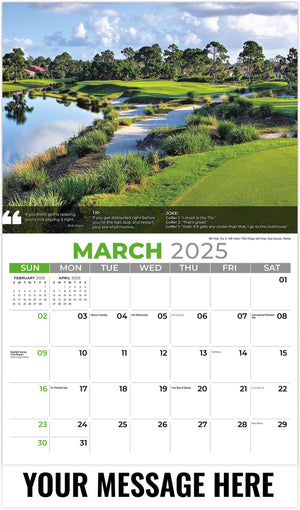 Galleria Golf Tips - 2025 Promotional Calendar