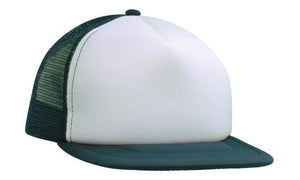 5 Panel Mesh Back Cap with Flat Peak - Custom Embroidered