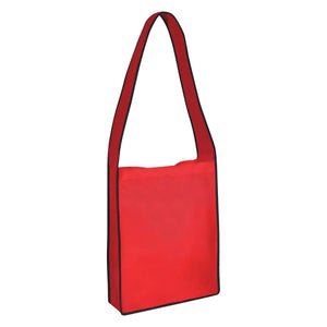 Non-Woven Messenger Tote Bag With Hook And Loop Closure