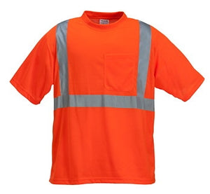 High Visibility Polyester Jersey T-Shirt with Pocket