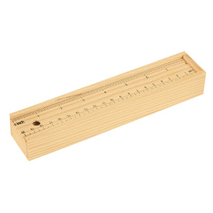 Coloured Pencil Set In Wooden Ruler Box