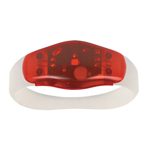 Safety Light Wristband - Clear With Red