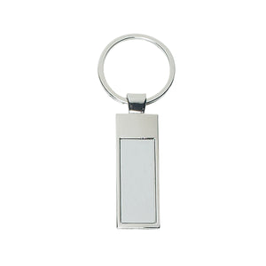 Rectangle Metal Key Tag - Shinny Chrome