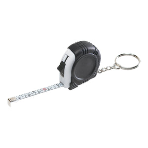 Rubber Tape Measure Key Tag With Laminated Label