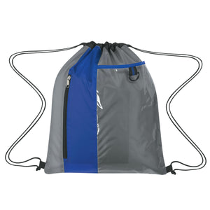 Sports Pack With Clear Pocket - Gray With Royal Blue