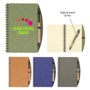 5" x 7" Eco-Inspired Spiral Notebook & Pen