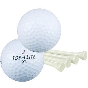 Value Golf Gift Tube - Golf Balls and tees with domed Imprint