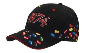 6 Panel BHC Embroidered Jelly Bean Cap - Custom Embroidered