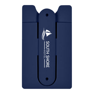 Silicone Phone Wallet With Stand - Navy Blue