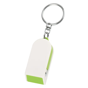 Phone Stand And Screen Cleaner Combo Key Chain - Lime