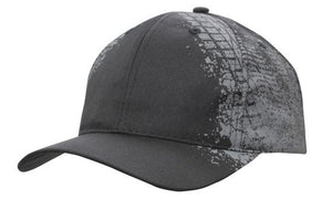 6 Panel BH Sports Twill Cap with Tire Print - Custom Embroidered -