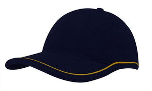 6 Panel BHC Cap with Piping On Crown-Peak - Custom Embroidered