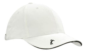 6 Panel Chino Twill Golf Cap - Custom Embroidered