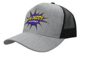 5 Panel Grey Marle with Mesh Back Cap - Custom Embroidered