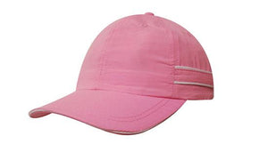 Microfibre Sports Cap Piping-Sand - Custom Embroidered -