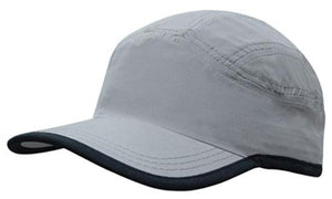 6 Panel Microfiber Sports Cap - Custom Embroidered