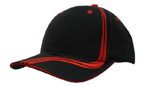 6 Panel BHC Cap Sand & Embroidered Lines - Custom Embroidered