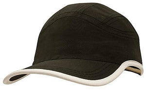 6 Panel Microfiber Sports Cap - Custom Embroidered