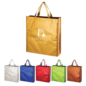 Metallic Non-Woven Shopper Tote Bag