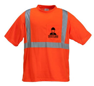 High Visibility Polyester Jersey T-Shirt with Pocket