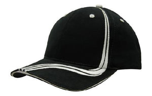 6 Panel BHC Cap Sand & Embroidered Lines - Custom Embroidered