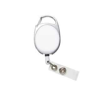 Badge Holder with 20" Retractable Cord - White